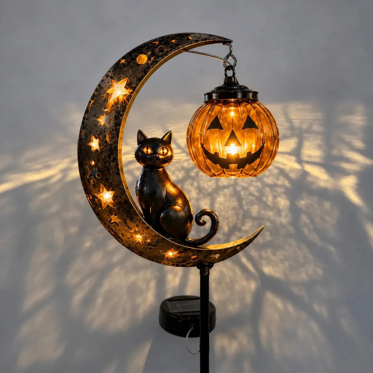 π Halloween Early Bird Sale | 50% OFF Pumpkin Moon Garden Stake Light