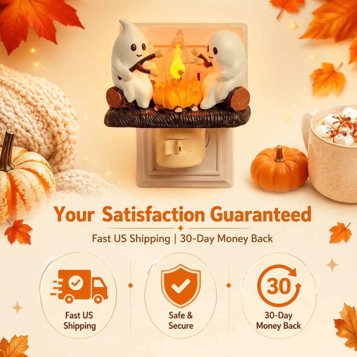 Ghost Campfire Halloween Night Light – Create A Cozy Magical Autumn Glow For Your Home-Last Day Sale-50% OFF🔥