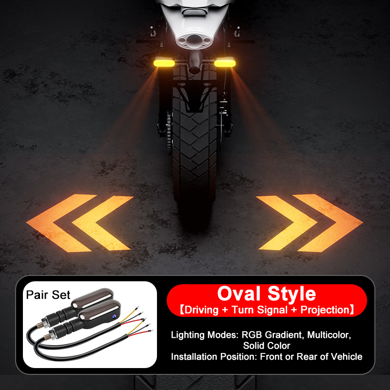 Motorcycle LED Multi-Color Projection Turn Signal Indicator