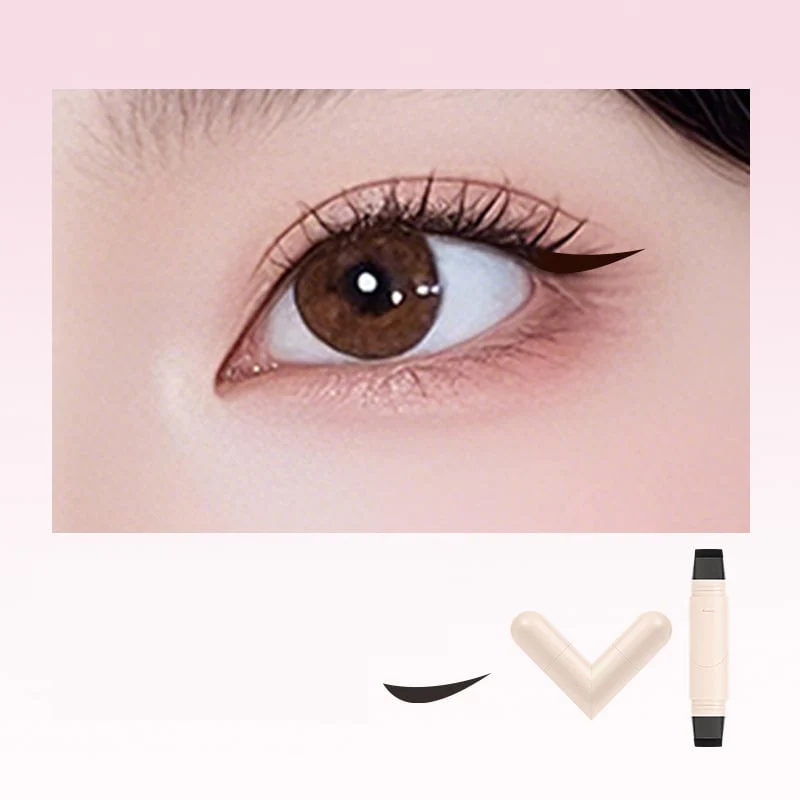 🔥🔥🔥Rotating Eyeliner Stamp Pen – Dual-Head Design with Wing Stamp, Quick-Dry, Long-Lasting