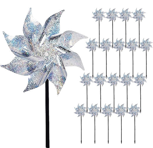 LAST DAY — BUY 6 GET 6 FREE 🔥Reflective Wind Spinner With Stake – Garden Bird Repellent Decor 🦅