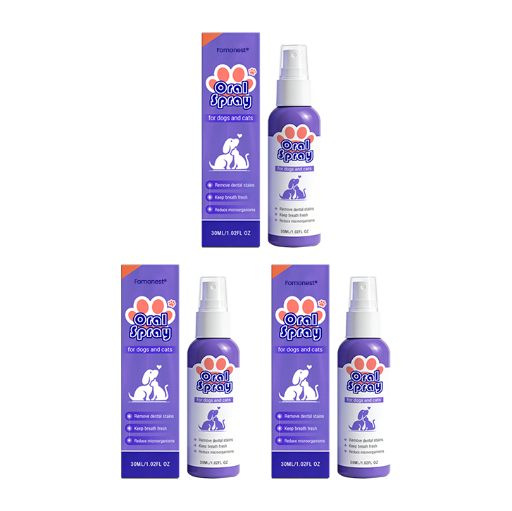⏰75% OFF ends soon! Fomonest® Pet Oral Spray ✅ Freshen Breath, Remove Tartar & Prom gum regeneration, stabilize teeth 🦷-$AC