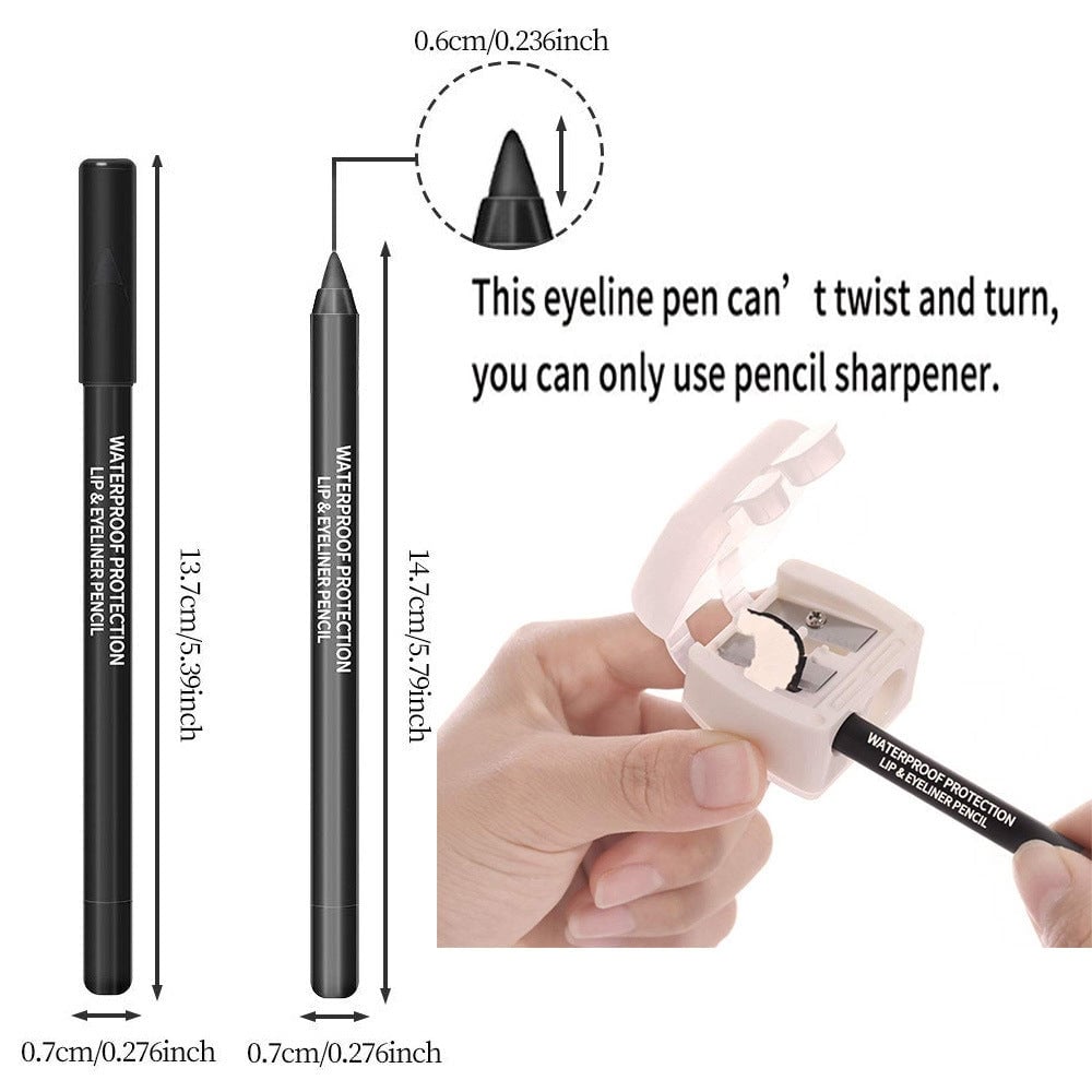 💧14-Pack Waterproof Colored Gel Eyeliner Pencil – Metallic & Shimmer Finishes, Smudge-Proof