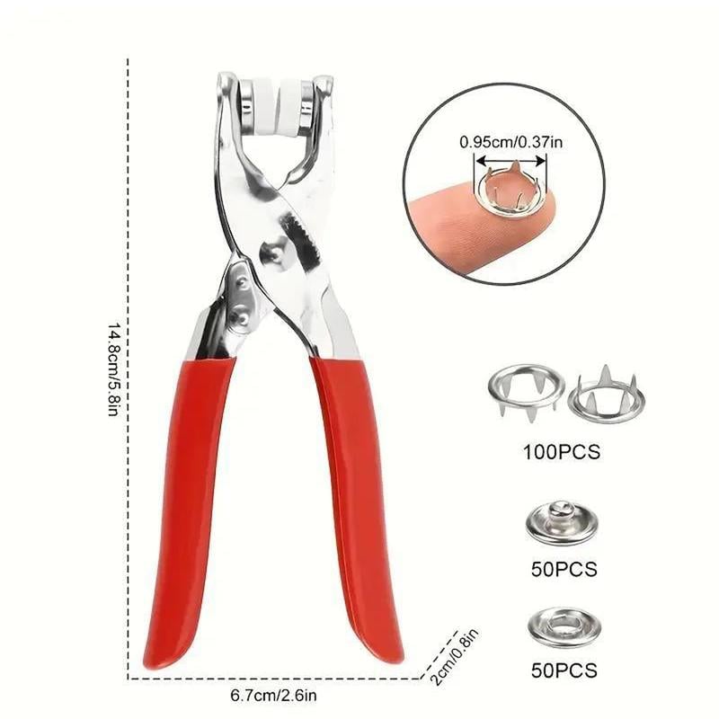 ✨Up to 70% off today only!🔥Metal Snap Buttons with Fastener Pliers Kit