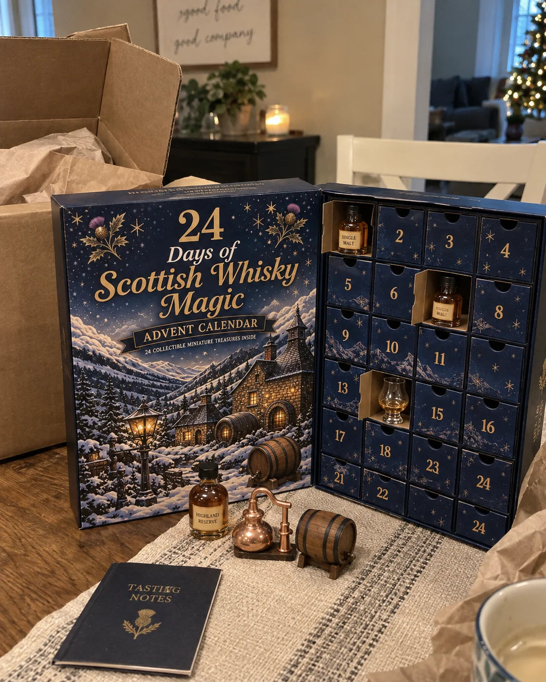 2026 Scottish Whisky Advent Blind Box – 24 Days of Festive Collectible Surprises for Whisky Lovers