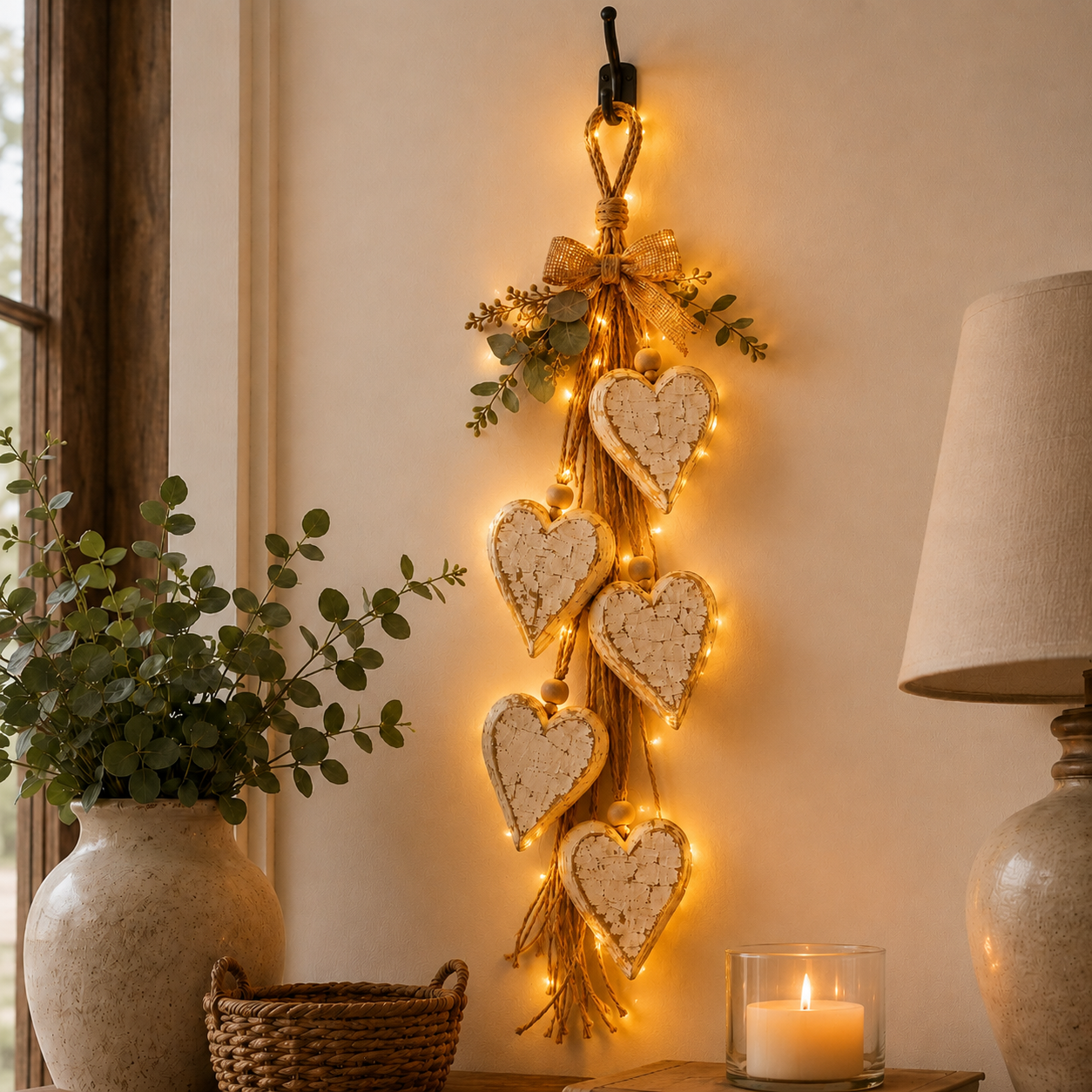 đ¤ Hanging Heart Wall Decor - A Heartwarming Gift for Every Home
