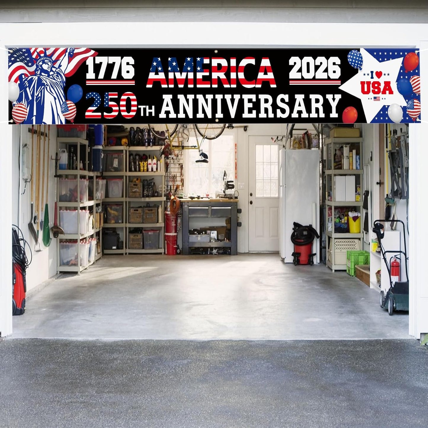 AMERICA 250TH ANNIVERSARY BANNER 1776โ2026 ๐บ๐ธ STATUE OF LIBERTY โ LAND OF FREEDOM