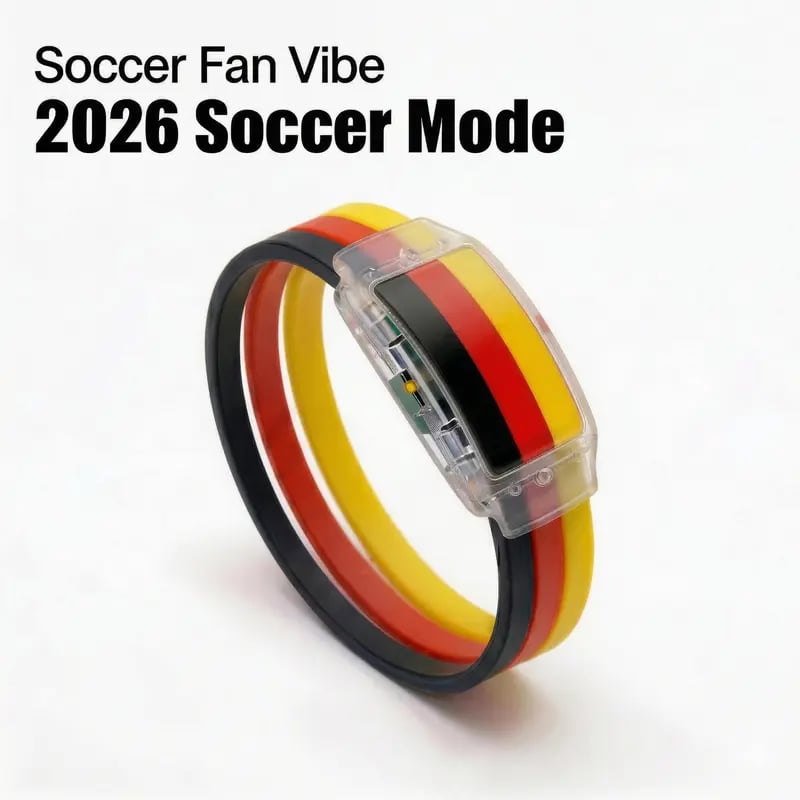 2PCS LED Light Up National Flag Wristbands