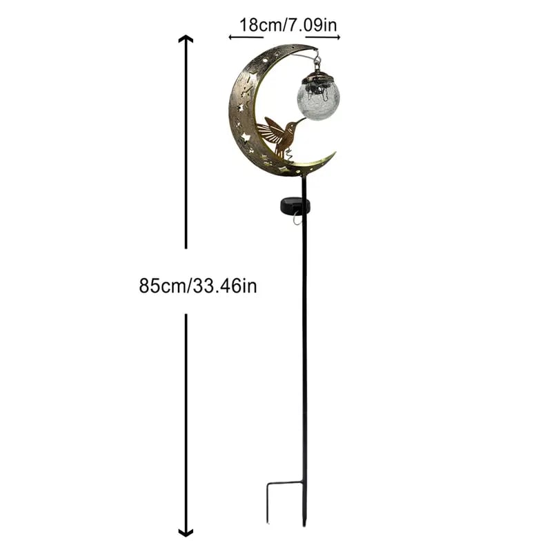 🌙 Moonlit Hummingbird Solar Garden Light🐦