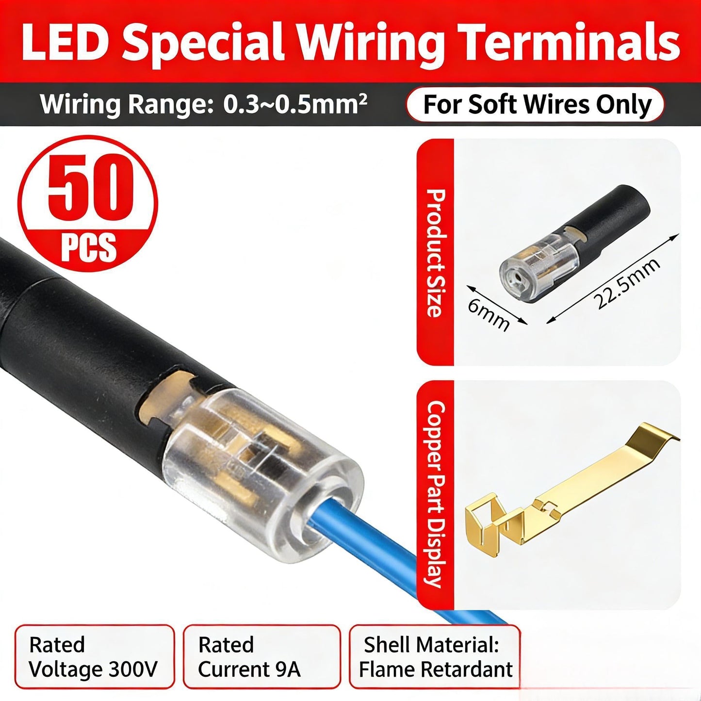 Double-Wire Plug-in Connector Led Light Strip Connectors 1/2/3Pin 🔌🔌🔌