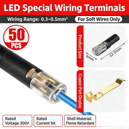 Double-Wire Plug-in Connector Led Light Strip Connectors 1/2/3Pin 🔌🔌🔌