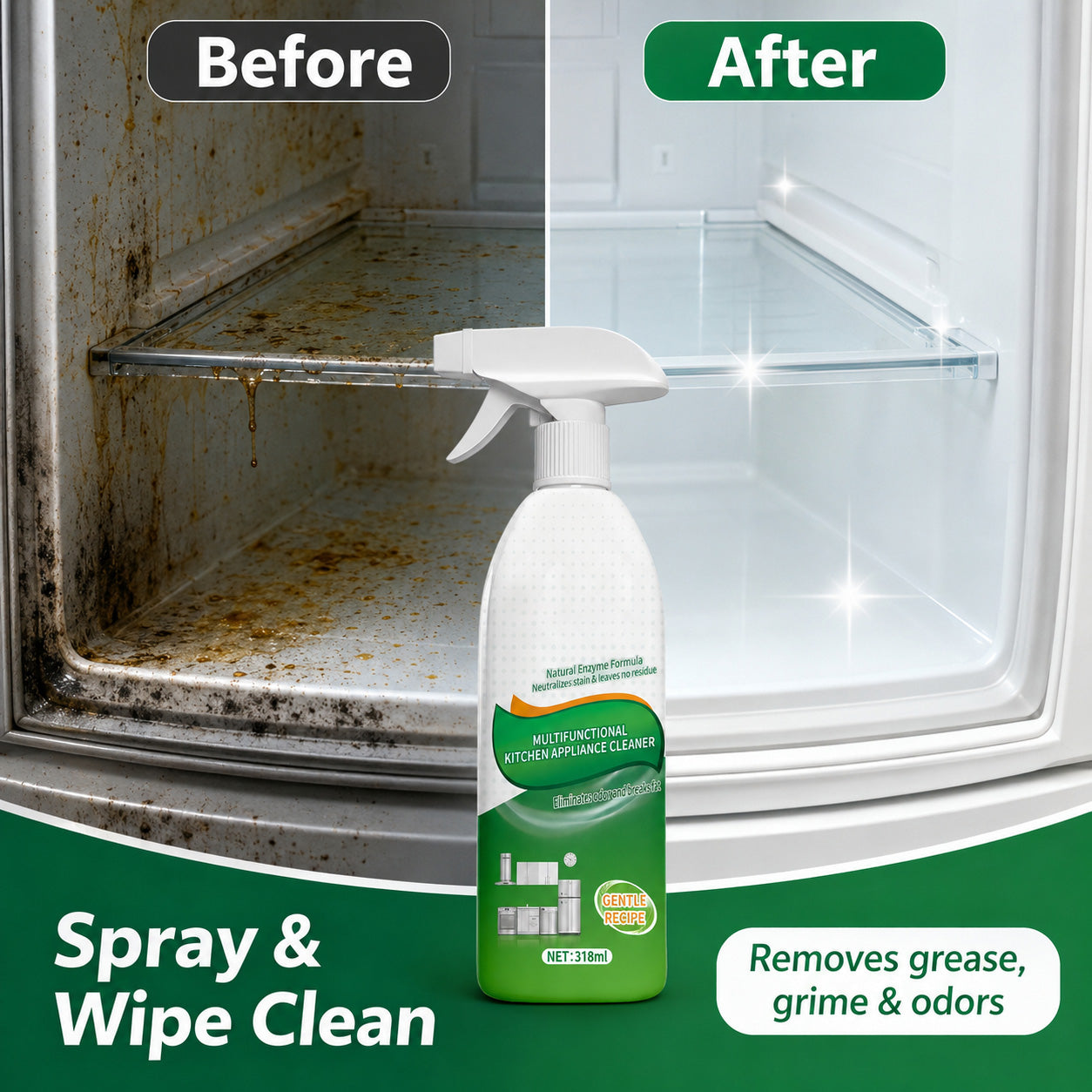 💥LAST DAY SALE 79% OFF💥Kitchen Spray Cleaner and Degreaser for Kitchens,Counter tops,Ovens,and Appliances