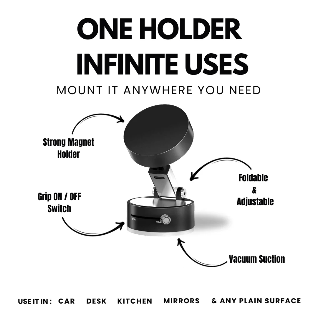 Vacuum Magnetic Suction Phone Holder