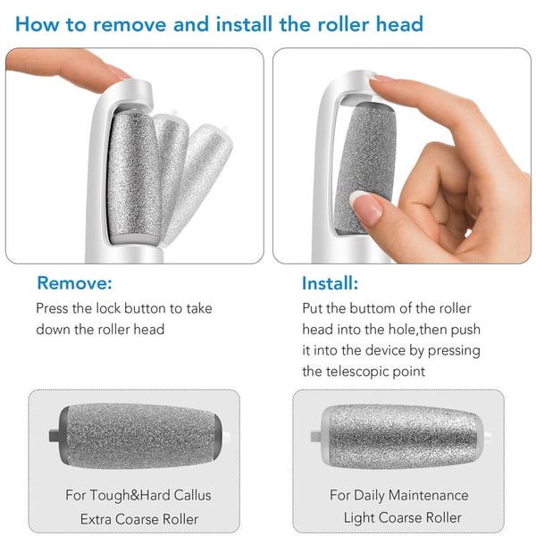 💕👣 Mother’s Day Rechargeable Electric Callus Remover | 3 Speeds F&R Rotation Foot Care