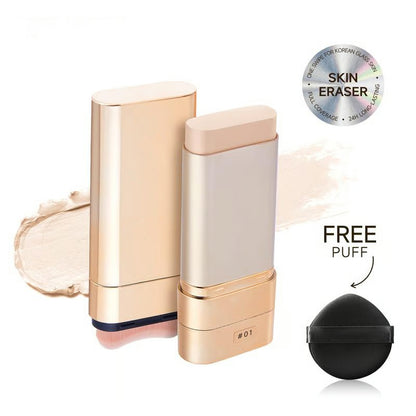💥BUY 1 GET 1 FREE & Free Powder Puff⏰Luminous Dual-Ended Concealer Foundation Stick