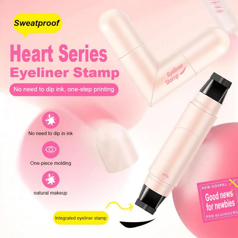 🔥🔥🔥Rotating Eyeliner Stamp Pen – Dual-Head Design with Wing Stamp, Quick-Dry, Long-Lasting