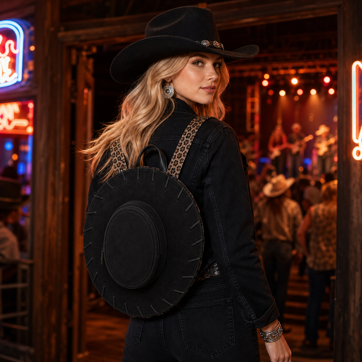 Western Cowgirl Hat Backpack