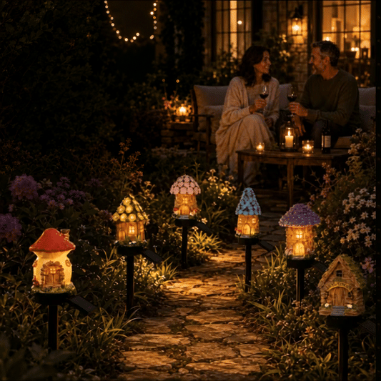 🔥Big Sale - 50% OFF🔥Solar Fairy-Tale Mushroom Cottage Garden Light – Magical LED Outdoor Decor for Gardens, Pathways & Cozy Backyard Spaces🍄