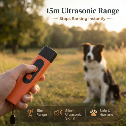 ✅🐶 Safe Ultrasonic Dog Training Device - Multi-Frequency Anti-Bark & Behavior Corrector with Dual LED 💡