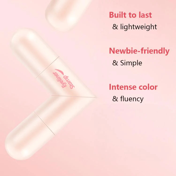 🔥🔥🔥Rotating Eyeliner Stamp Pen – Dual-Head Design with Wing Stamp, Quick-Dry, Long-Lasting