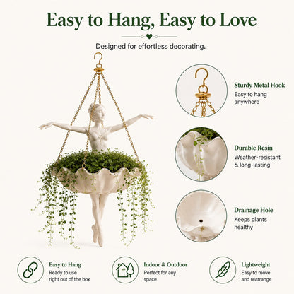 ⏰ LIMITED-TIME 59% OFF!🩰 Ballet Dancer Hanging Planter🌿