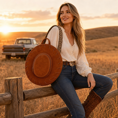Western Cowgirl Hat Backpack