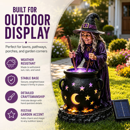 🧙‍♀️Limited-Time 50% OFF🪄Halloween Witch Glowing Cauldron Solar Light