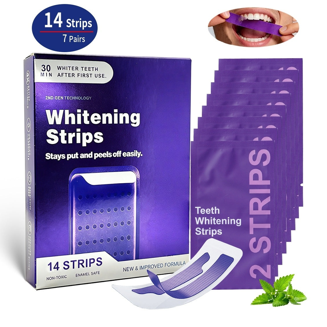 🦷✨Purple Teeth Whitening Strips