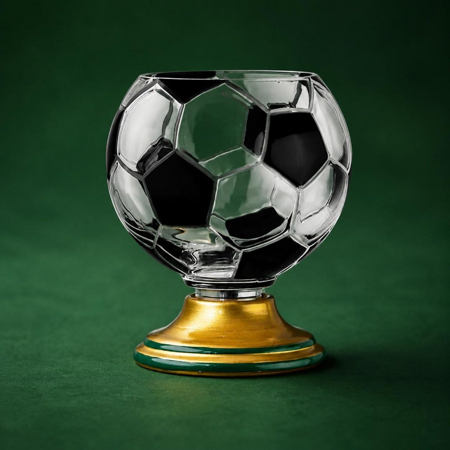 ⚽🏆 Football Rotating Whiskey Glass with Trophy Base – Soccer Party Beer & Drink Cup, Fan Gift 🍺🎁