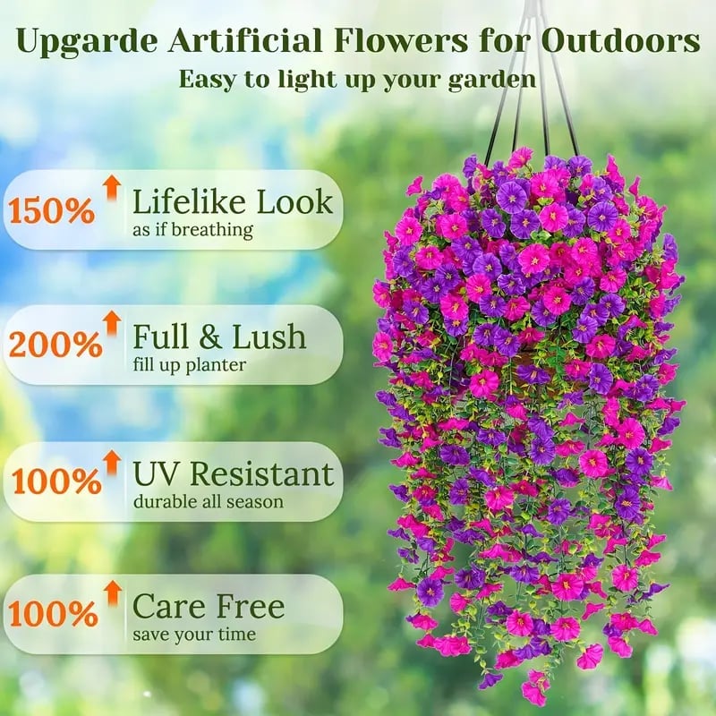 🔥Last Day 75% OFF--🌺UV Resistant Hanging Artificial Morning Glory Vine 💖