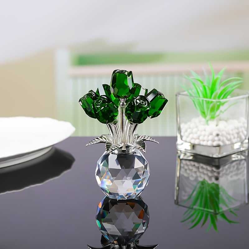 🔥Hot Sale 49% OFF💖💎Crystal Colorful Rose Flower Vase