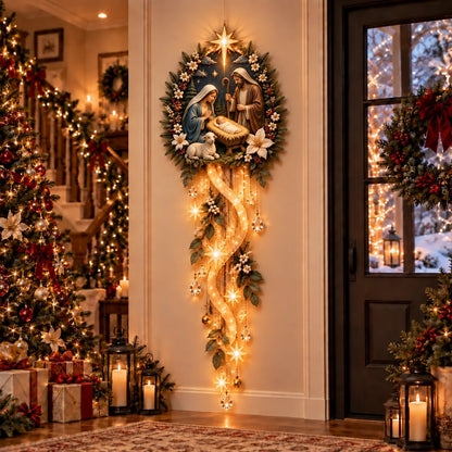 ✨🌟 Nativity Starfall Wall Light – A Meaningful Christmas Glow