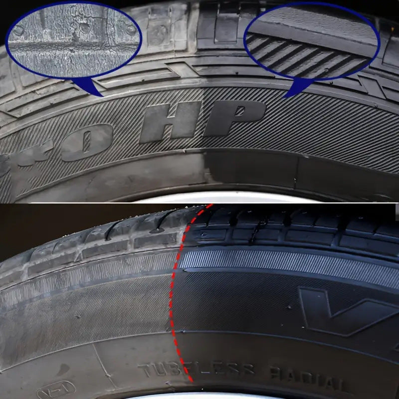 ✨ Tire wax – restores black gloss, blocks UV, repels dirt. Easy & quick!