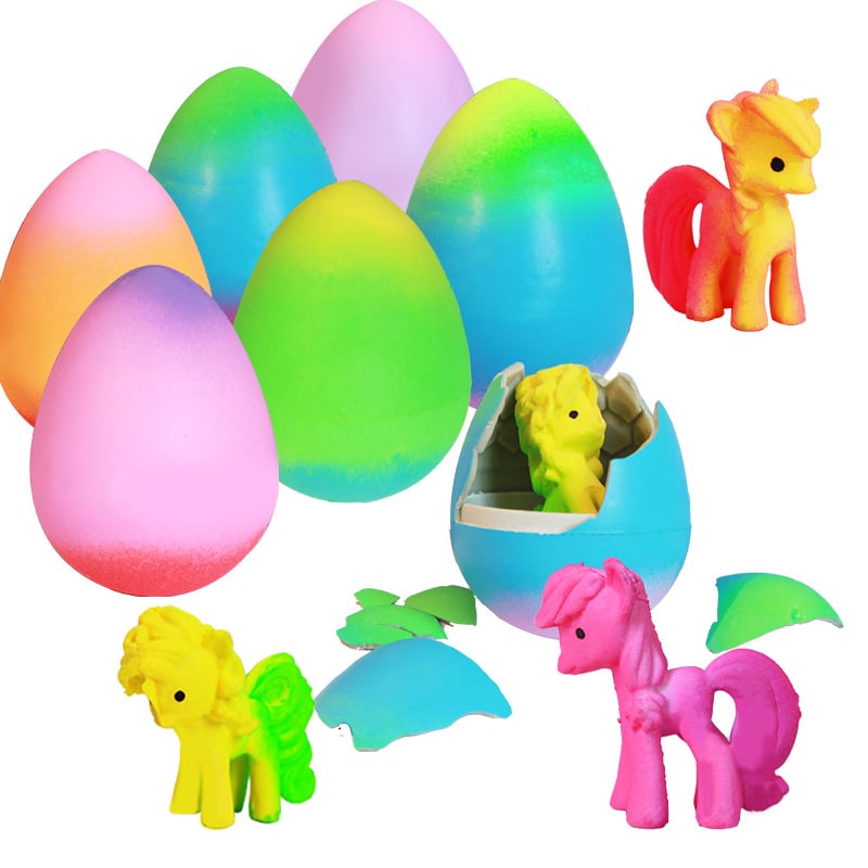 🦄6-Pack Hatching Growing Unicorn Eggs for Boys & Girls, Birthday Easter Basket Stuffers Crafts Gift