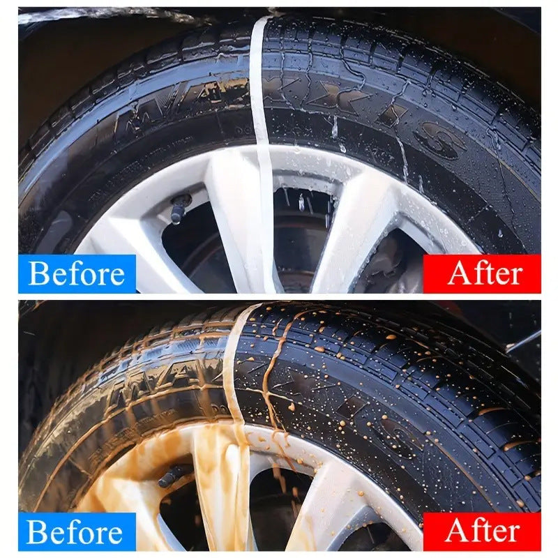 ✨ Tire wax – restores black gloss, blocks UV, repels dirt. Easy & quick!