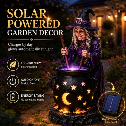 🧙‍♀️Limited-Time 50% OFF🪄Halloween Witch Glowing Cauldron Solar Light