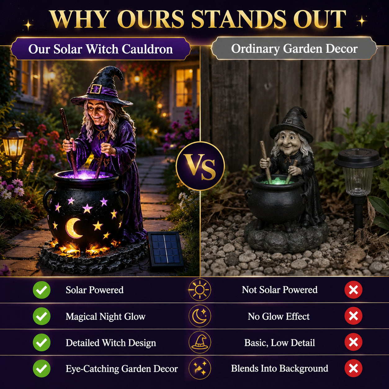🧙‍♀️Limited-Time 50% OFF🪄Halloween Witch Glowing Cauldron Solar Light