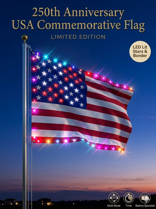 Today Only – 70% OFF🎉250th Anniversary 🦅USA Commemorative Flag