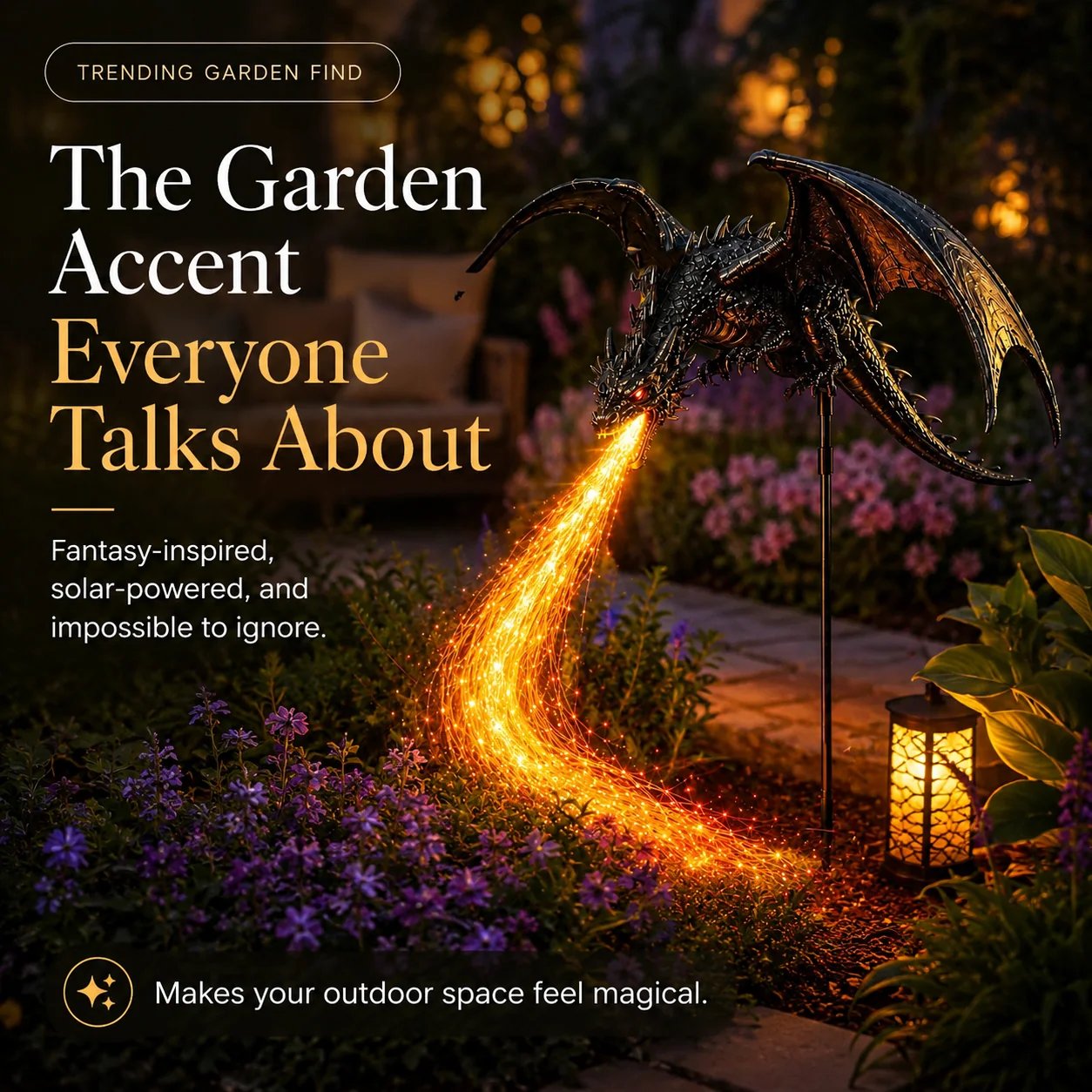 🔥LAST DAY 49% OFF - 🔥Solar Dragon Fire Garden Light