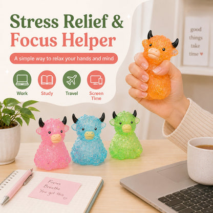 Adorable Squishy Highland Cow Stress Relief Toy
