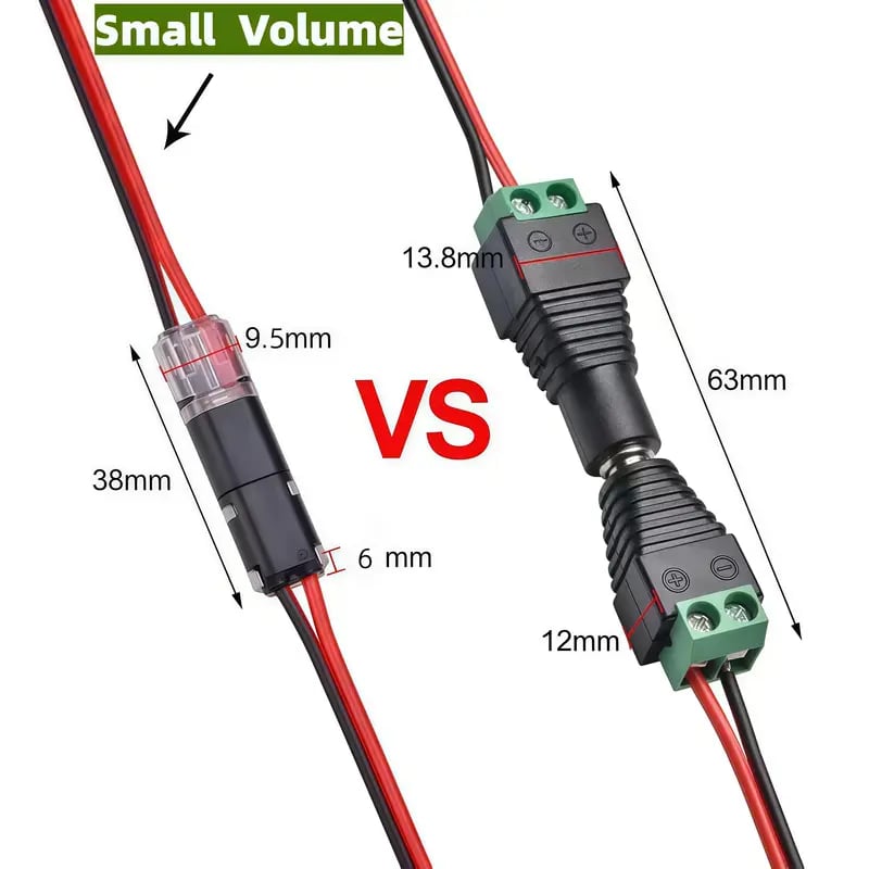 Double-Wire Plug-in Connector Led Light Strip Connectors 1/2/3Pin 🔌🔌🔌