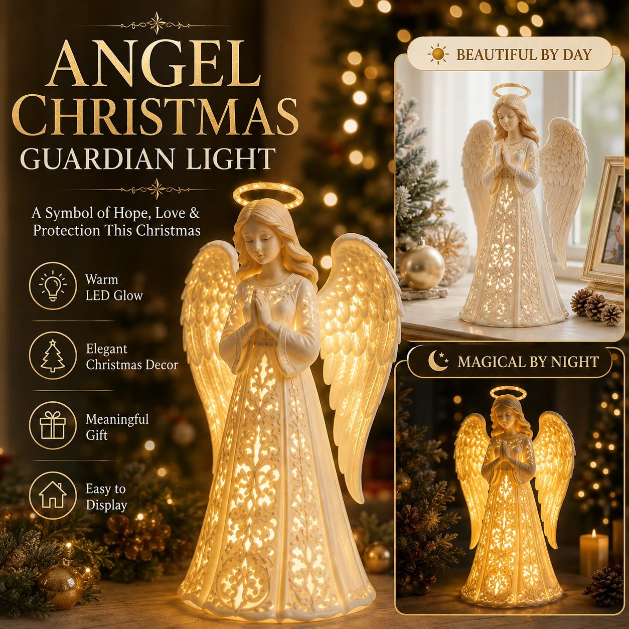 ✨ Engel-Weihnachtslicht – Ein Symbol der Hoffnung, Liebe und des Schutzes