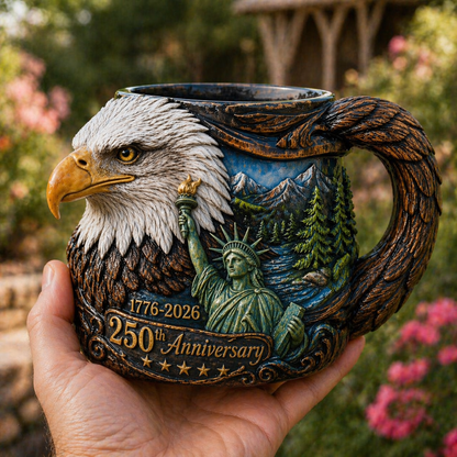 🔥🎉🦅250th Anniversary Eagle Mug – America 1776–2026 Patriotic Keepsake Cup🦅🎊🦅