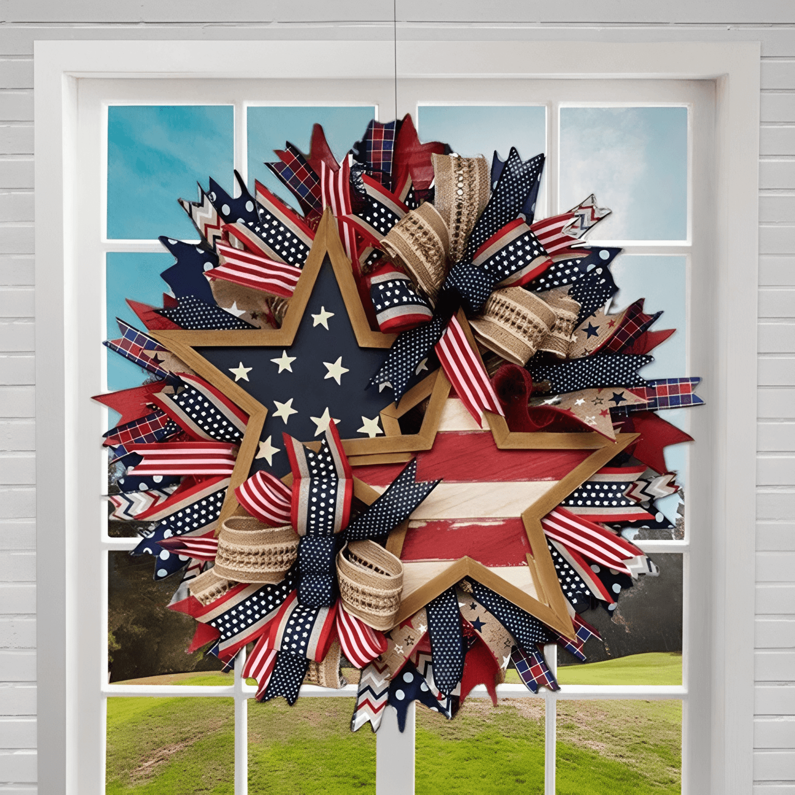 Patriotic Star Wreath / BUY 1 – Personal Tribute