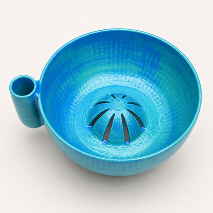 Handmade Ceramic Swirl Berry Bowl | Gentle Swirl Rinse & Drain Bowl for Strawberries, Blueberries & Small Fruits