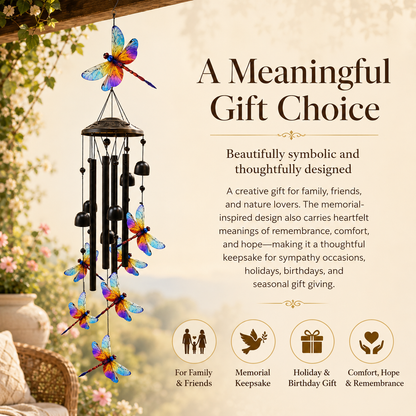 Cardinal Memorial Wind Chime Hanging Ornament for Garden and Patio