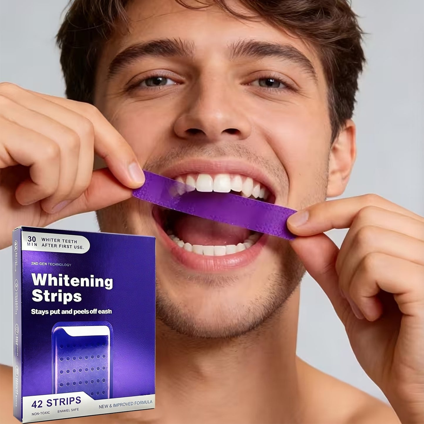 🦷✨Purple Teeth Whitening Strips
