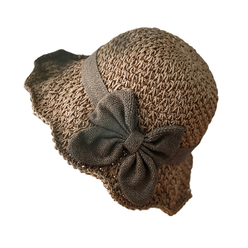 🎀 50% DISCOUNT 👒 | Straw Hat with Retro Bow – Foldable & Breathable for Summer