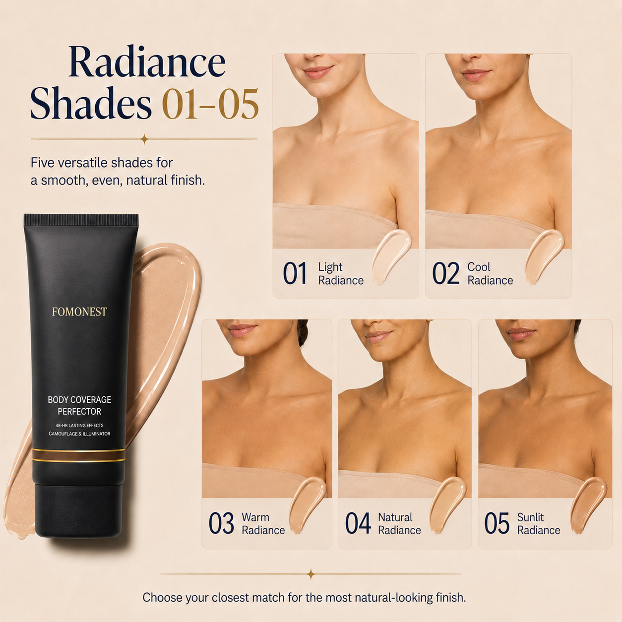 Waterproof & Sweatproof Full Coverage Body Tattoo Concealer | Instant Coverage, Limited Time: Free Concealer Brush Included