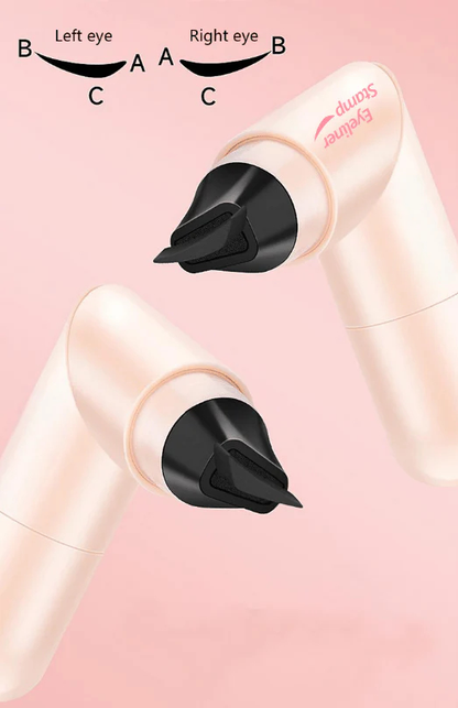 🔥🔥🔥Rotating Eyeliner Stamp Pen – Dual-Head Design with Wing Stamp, Quick-Dry, Long-Lasting